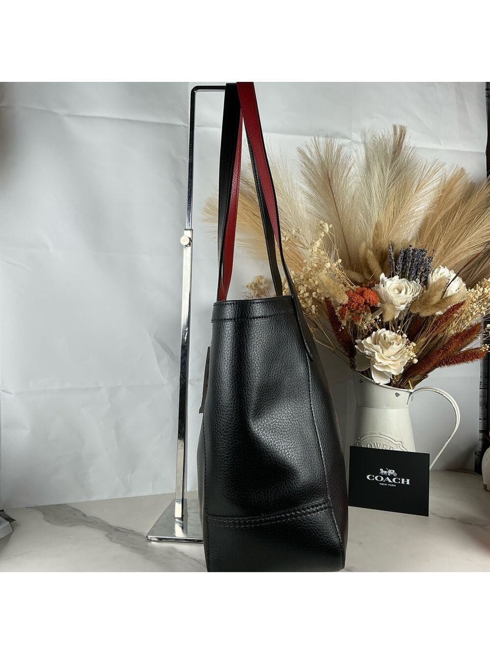 Coach C7221 Ombre Black Hand Shoulder Tote Bag Rainbow Horse Carriage Multi NWT - Picture 6 of 14